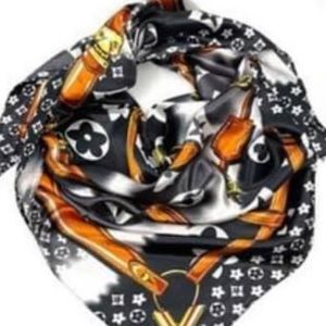 Silk Square Scarf (Black)